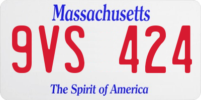 MA license plate 9VS424