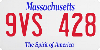 MA license plate 9VS428