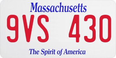 MA license plate 9VS430