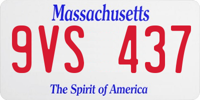 MA license plate 9VS437