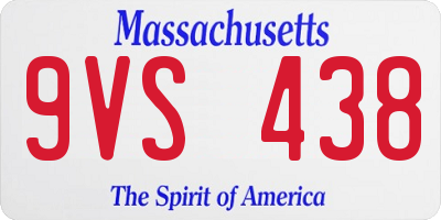 MA license plate 9VS438