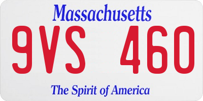 MA license plate 9VS460