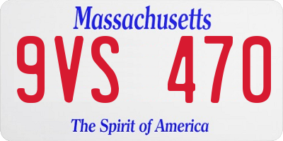 MA license plate 9VS470