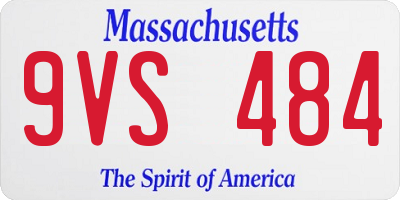 MA license plate 9VS484
