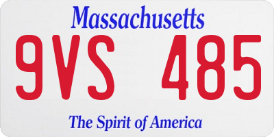MA license plate 9VS485