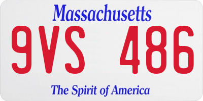 MA license plate 9VS486