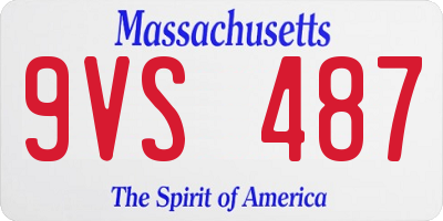 MA license plate 9VS487