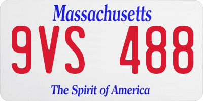 MA license plate 9VS488