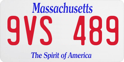 MA license plate 9VS489