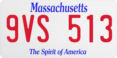 MA license plate 9VS513