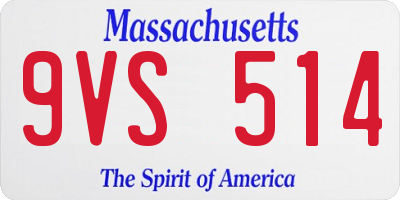 MA license plate 9VS514
