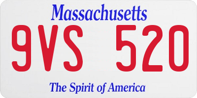 MA license plate 9VS520