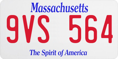 MA license plate 9VS564
