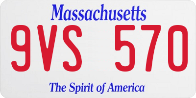 MA license plate 9VS570