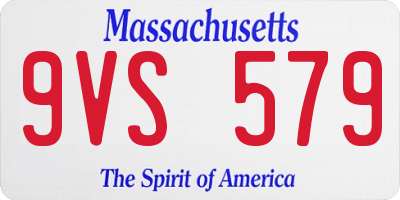 MA license plate 9VS579