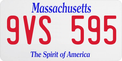 MA license plate 9VS595