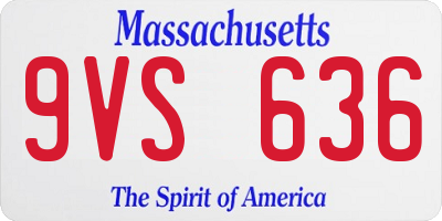 MA license plate 9VS636