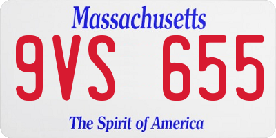 MA license plate 9VS655