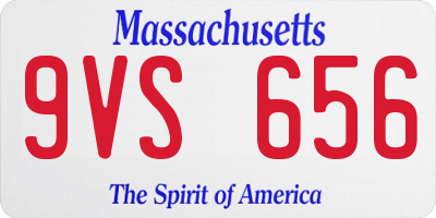 MA license plate 9VS656