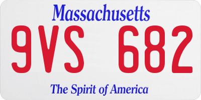 MA license plate 9VS682
