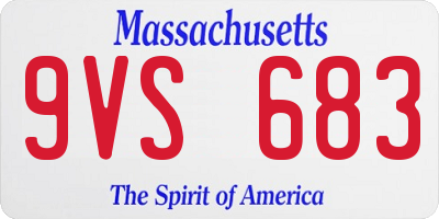 MA license plate 9VS683