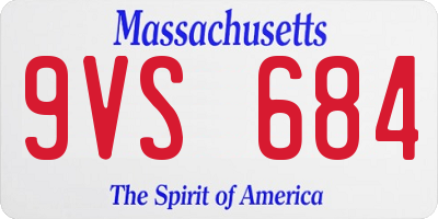 MA license plate 9VS684