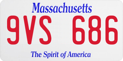 MA license plate 9VS686