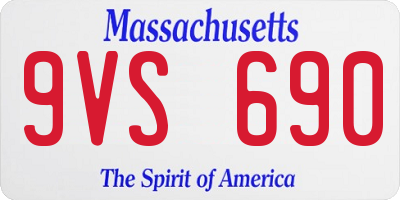 MA license plate 9VS690