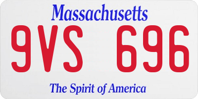 MA license plate 9VS696