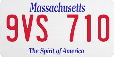 MA license plate 9VS710