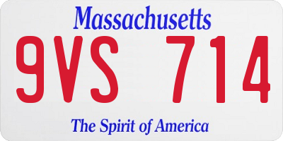MA license plate 9VS714