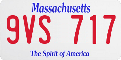 MA license plate 9VS717