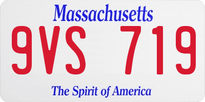 MA license plate 9VS719