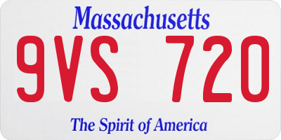 MA license plate 9VS720