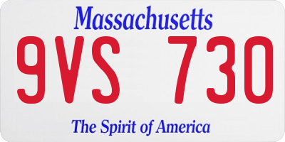 MA license plate 9VS730
