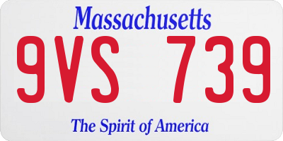 MA license plate 9VS739