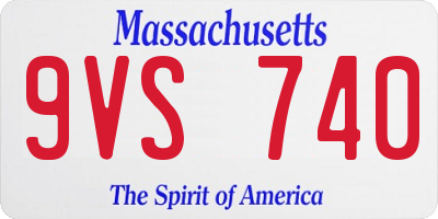 MA license plate 9VS740