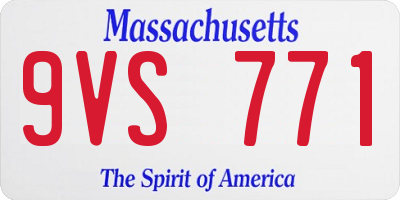 MA license plate 9VS771