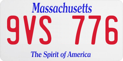 MA license plate 9VS776
