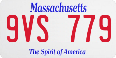 MA license plate 9VS779