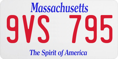 MA license plate 9VS795