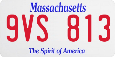 MA license plate 9VS813