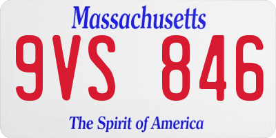 MA license plate 9VS846