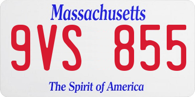 MA license plate 9VS855