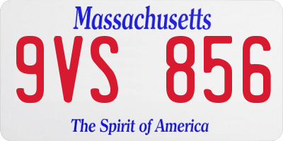 MA license plate 9VS856