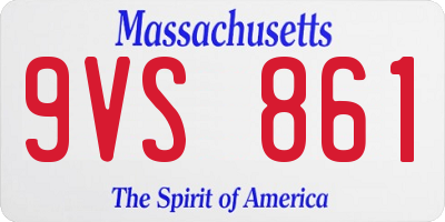 MA license plate 9VS861