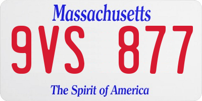 MA license plate 9VS877