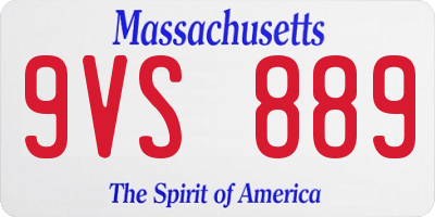 MA license plate 9VS889