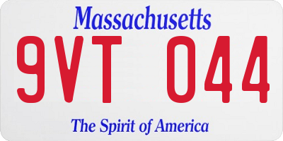 MA license plate 9VT044