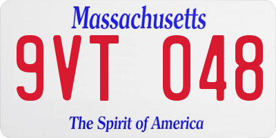 MA license plate 9VT048
